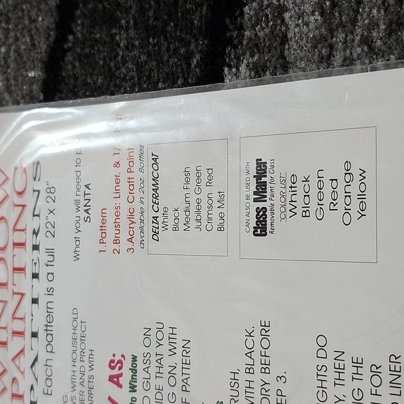 VINTAGE 1998 SANTA WINDOW PAINTING PATTERN HOME BUSINESS DISPLAY 22"X28" - Picture 8 of 11